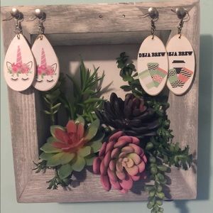 Large Wooden earrings